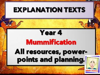 Preview of Grade 3/Year 4 EXPLANATION TEXTS - Linked to Ancient Egypt