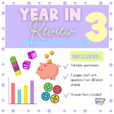 Grade 3 Year in Review Math Worksheets - Test Prep / Diagnostics