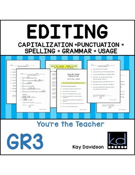 Preview of EDITING:  Capitalization, Punctuation, and Spelling for Grade 3
