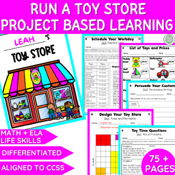 Preview of PBL Run a Toy Store - Project Based Learning Activities - Gr 3 and 4