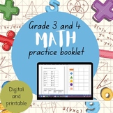 Grade 3 and 4 math practice booklet.