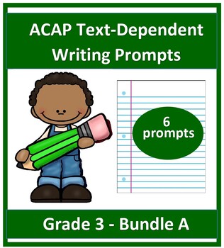 Preview of Grade 3_ ACAP Text Dependent Writing Practice- Six Prompts_(Bundle A)