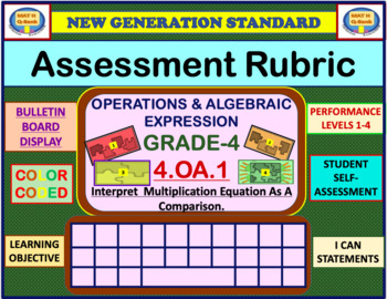 Preview of Grade-4-4.OA.1-Assessment Rubric-Interpret Multiplication Equation as Comparis  