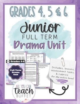 Preview of Grade 4,5,6 FULL TERM Drama (Ontario Lessons, Assessments, Report Card Comments)