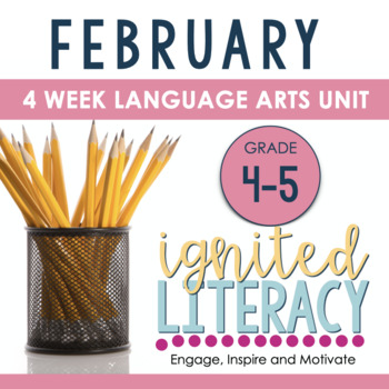 Preview of Grade 4/5 Ignited Literacy FEBRUARY {Pack 6} Spiralled Junior Literacy Program