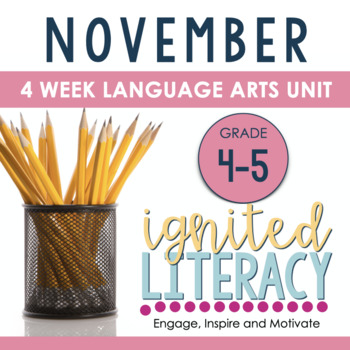 Preview of Grade 4/5 Ignited Literacy NOVEMBER {Pack 3} Spiralled Junior Literacy Program