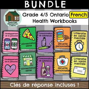 Preview of Grade 4/5 Ontario FRENCH HEALTH Workbooks