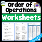 Grade 4 & 5 Order of Operations Worksheets