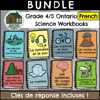 Preview of Grade 4/5 Science FRENCH Workbooks (NEW 2022 Ontario Curriculum)