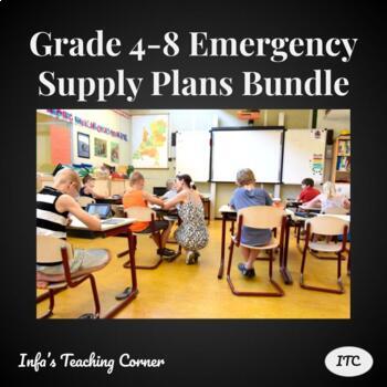 Preview of Grade 4-8 Emergency Supply Plans Bundle