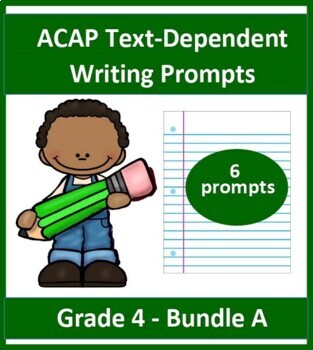 Preview of Grade 4_ ACAP Text Dependent Writing Practice- Six Prompts _(Bundle A)