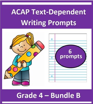 Preview of Grade 4_ ACAP Text Dependent Writing Practice- Six Prompts _(Bundle B)