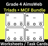 Grade 4 AimsWeb Number Sense Fluency Bundle Triads + MCF