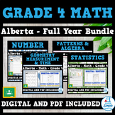 Grade 4 - Alberta Math - Full Year Bundle (Updated 2022 Cu