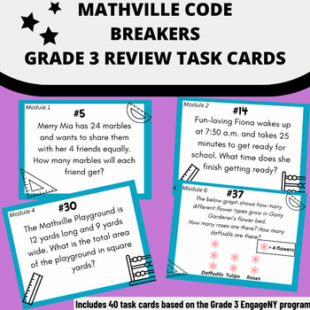 Preview of Grade 4 Beginning of Year Review Task Cards + Google Slides Companion