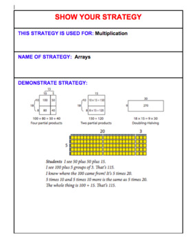 Preview of Grade 4: Bridges Strategies/unit