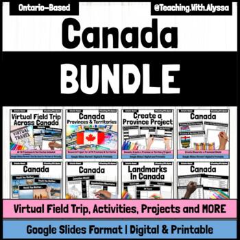 Preview of Canada Provinces and Territories Bundle | Physical Regions | Digital Tasks