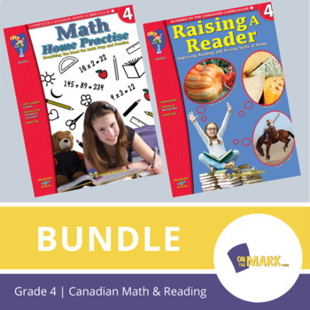 Preview of Grade 4 Canadian Math & Reading Practise Workbook Bundle!