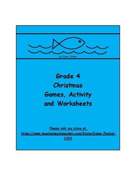 Preview of Grade 4 Christmas - Games, Activity and Worksheets