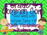 Grade 4 Common Core Math Vocabulary Posters {Topics 1 - 8}