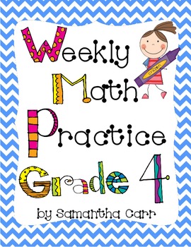 Preview of Grade 4 Math Common Core Weekly Practice!
