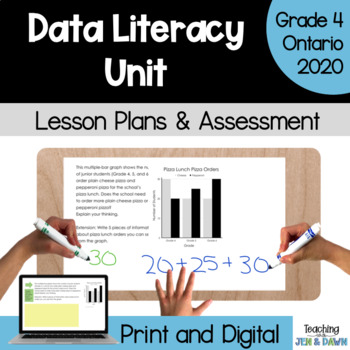 Preview of Grade 4 Data Literacy Unit - Ontario Math 2020 - PDF and Google Slides