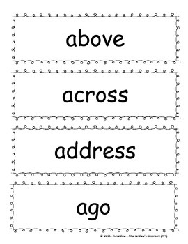 sight words for 4th graders