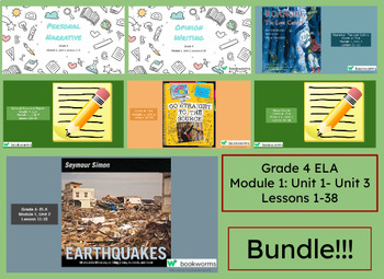 Preview of "Grade 4 ELA Module 1 BUNDLE" Google Slides- Bookworms Supplement