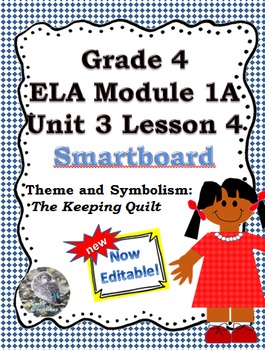 Preview of Grade 4 ELA Module 1A Unit 3 Lesson 4  guide for smartboard.. EDITABLE!!