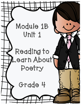 Preview of Grade 4 ELA Module 1B Student Workbook (Unit 1- Reading to Learn About Poetry)
