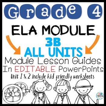 Preview of Grade 4 ELA Module 3B All Unit Lessons in PowerPoint