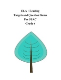 Grade 4 ELA - Reading Question Stems for SBAC
