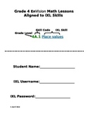 Grade 4 Envision Math-IXL skill alignment
