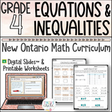 Grade 4 Equations and Inequalities Ontario Math Digital Sl