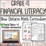 Grade 4 Financial Literacy Ontario Math Digital Slides | W