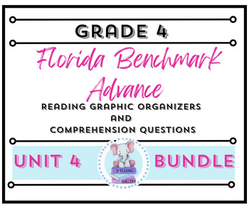 Preview of Grade 4 : Florida Benchmark Advance- Unit 4 Bundle- Reading Comprehension