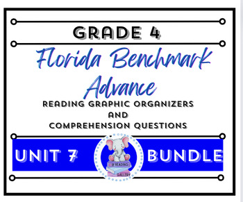 Preview of Grade 4 : Florida Benchmark Advance- Unit 7 Bundle- Reading Comprehension