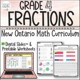 Grade 4 Fractions Ontario Math Digital Slides | Worksheets