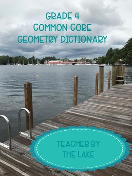 Preview of Grade 4 Geometry Vocabulary Dictionary