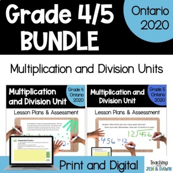 Preview of Grade 4 & Grade 5 Multiplication and Division Units Bundle - Ontario Math 2020