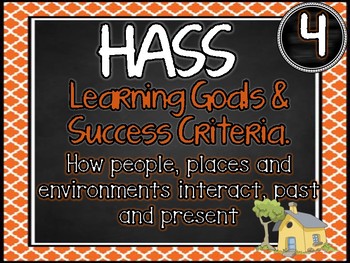 Preview of Grade 4 HASS – (Australia) Learning Goals & Success Criteria Posters.