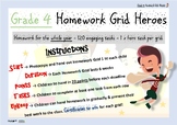 Grade 4 Homework Grid