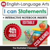 Common Core Standards I Can Statements for 4th Grade ELA -