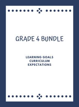 Preview of Grade 4 Learning Goals \ Expectations *FULL YEAR*