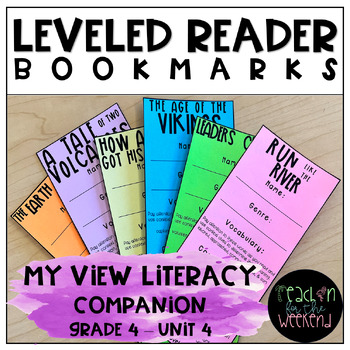 Preview of Grade 4 Leveled Reader Bookmark Questions - Unit 4