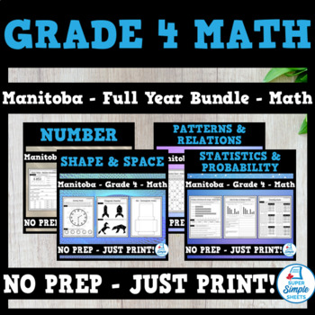 Preview of Grade 4 - Manitoba Math - Full Year Bundle