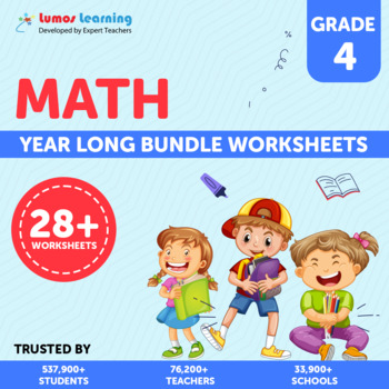 Preview of Grade 4 Math - 28+ Standard Aligned Printable Worksheets - Math Skills Mastery