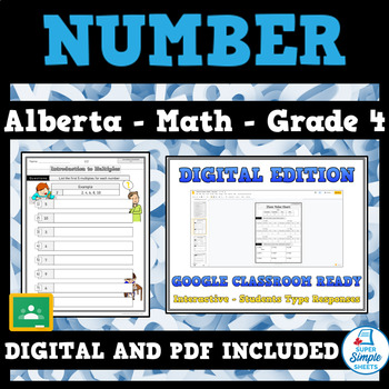 Preview of Grade 4 Math - Alberta - Number - Updated 2022 Curriculum