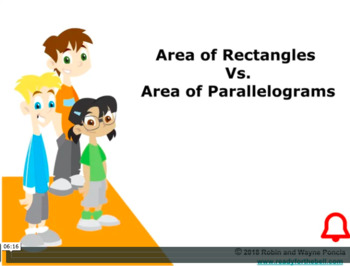 Preview of Grade 4: Math: Area of Rectangles&Parallelograms Concept Instructional Video
