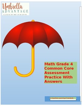 Preview of Math:  Grade 4 Math Assessment/CCSS